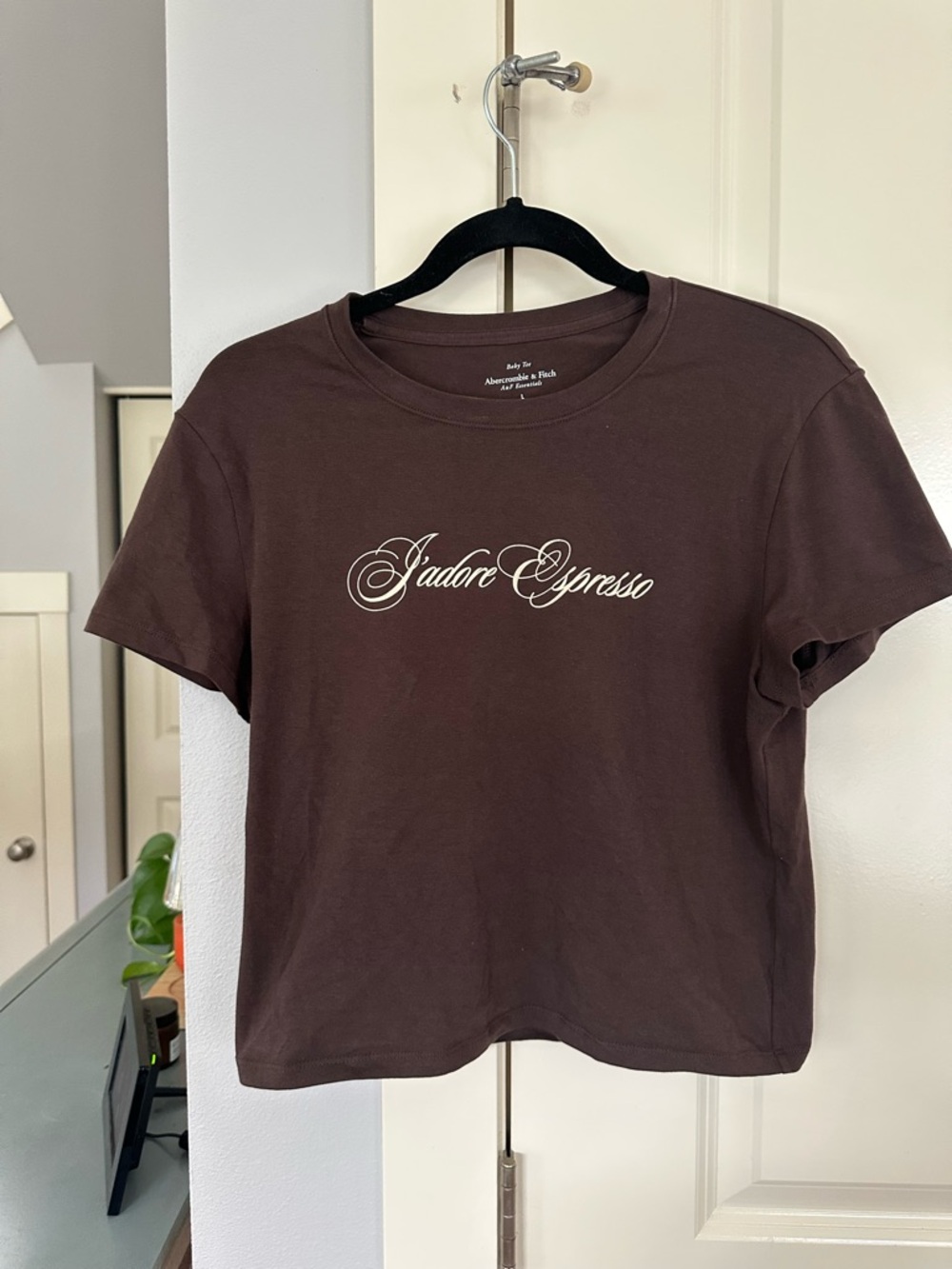 Abercrombie & Fitch Brown "J'adore Espresso" Graphic Tee